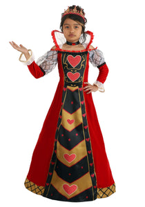 Premium Queen of Hearts Girl's Costume Dress