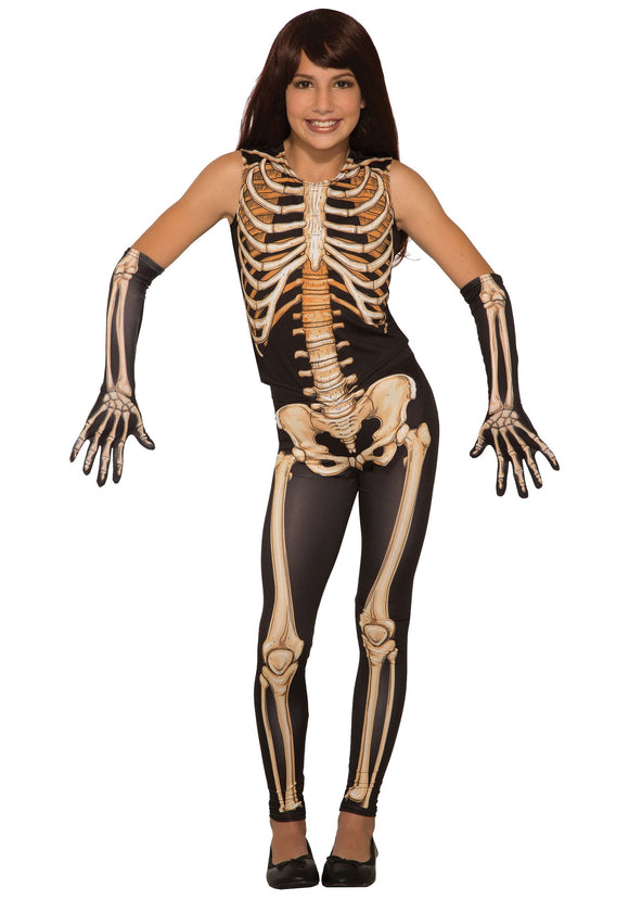 Pretty Bones Girl's Skeleton Costume