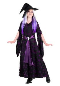 Girls Purple Moon Witch Costume