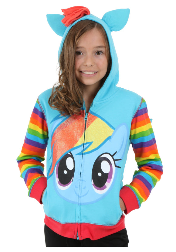 Rainbow Dash Girl's Costume Hoodie