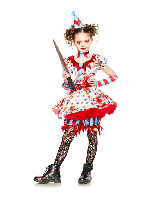 Scary Clown Girl's Costume