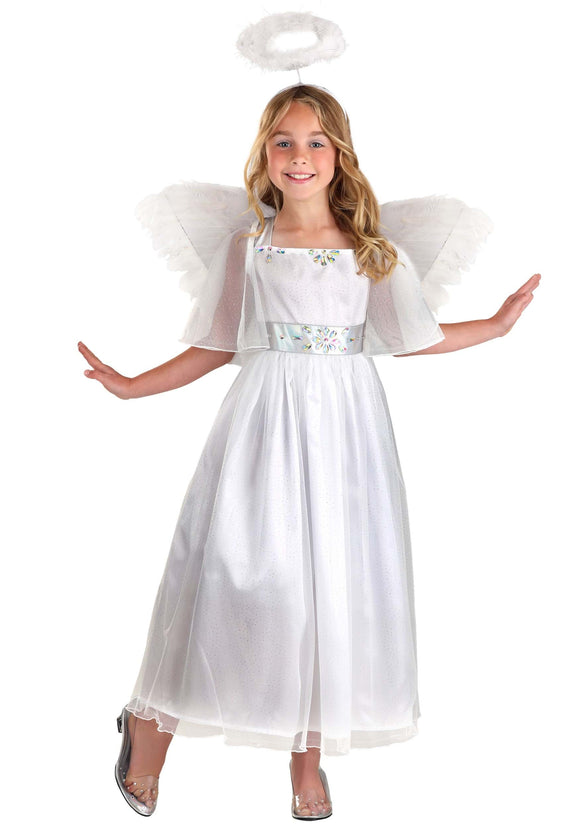 Girl's Shimmering Angel Costume