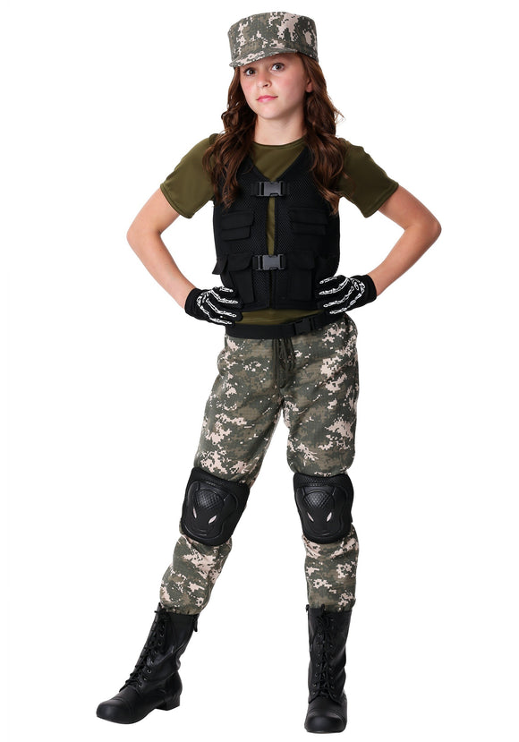 Girl's Exclusive Stealth Soldier Costume
