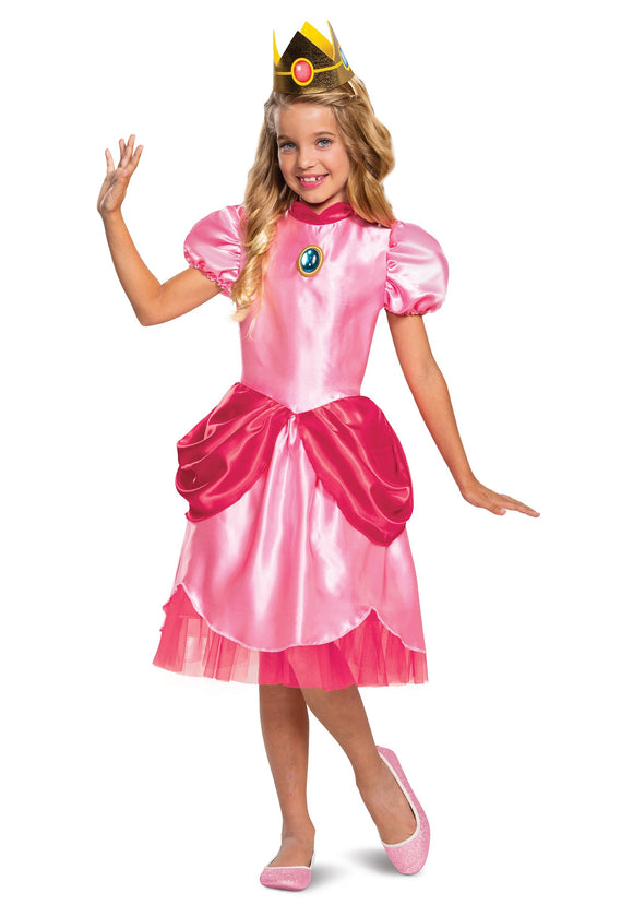 Super Mario Classic Princess Peach Girl's Costume