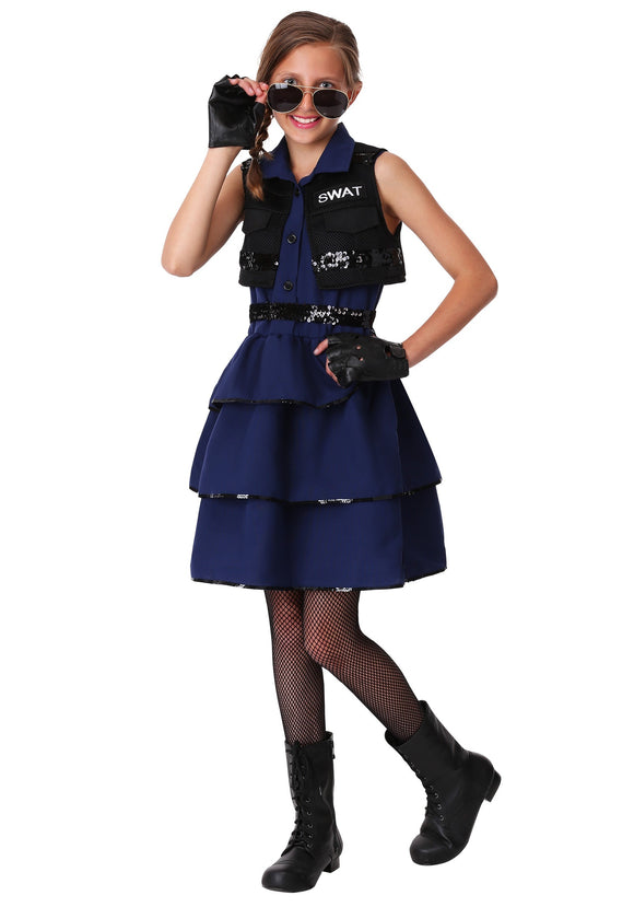 SWAT Officer Girl's Costume