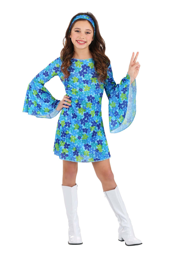 70s Wild Flower Girl's Dress Costume