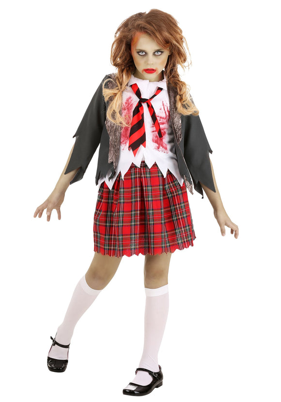 Zombie School Girl Costume for Girls