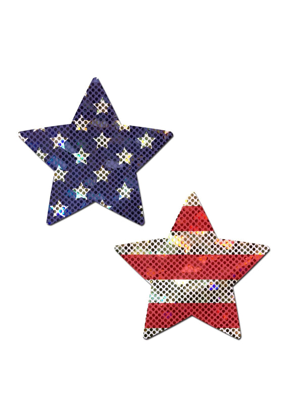 Pastease America Flag Glitter Pasties