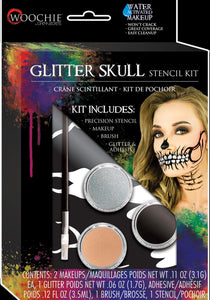 Glitter Skull Stencil & Make-up Kit