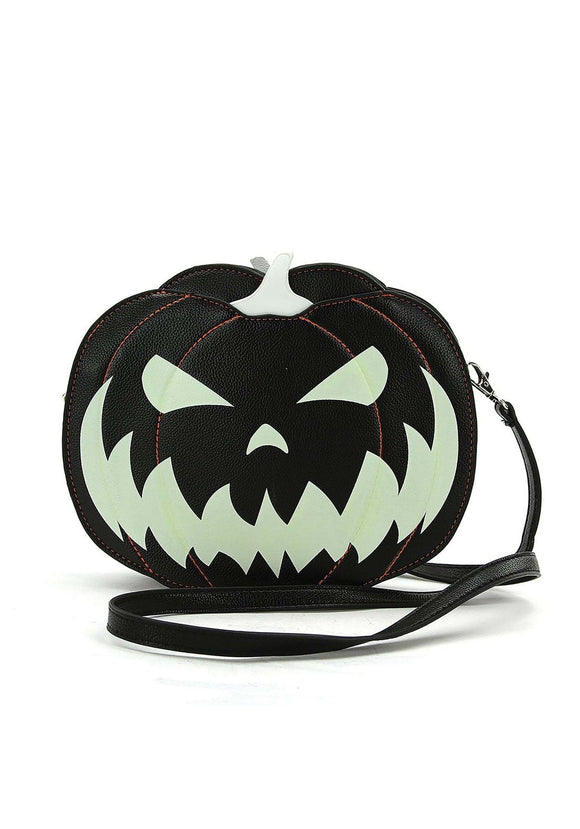 Double Sided Glow in the Dark Jack-O-Lantern Purse