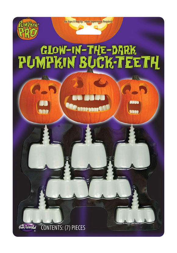 Glow in the Dark Pumpkin Buck Teeth