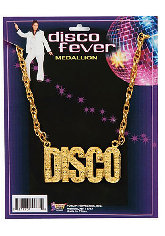 Gold Disco Necklace Accessory