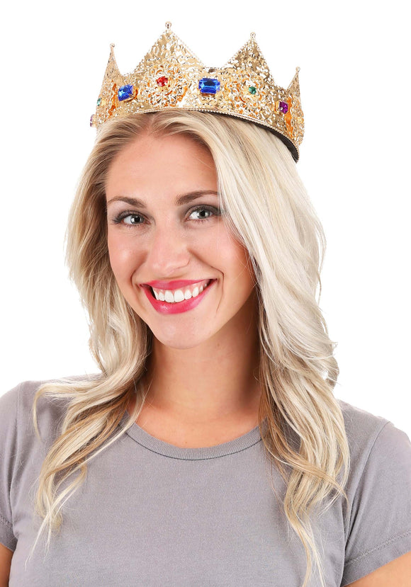 Gold & Gems Ladies Pointed Crown Adjustable 3