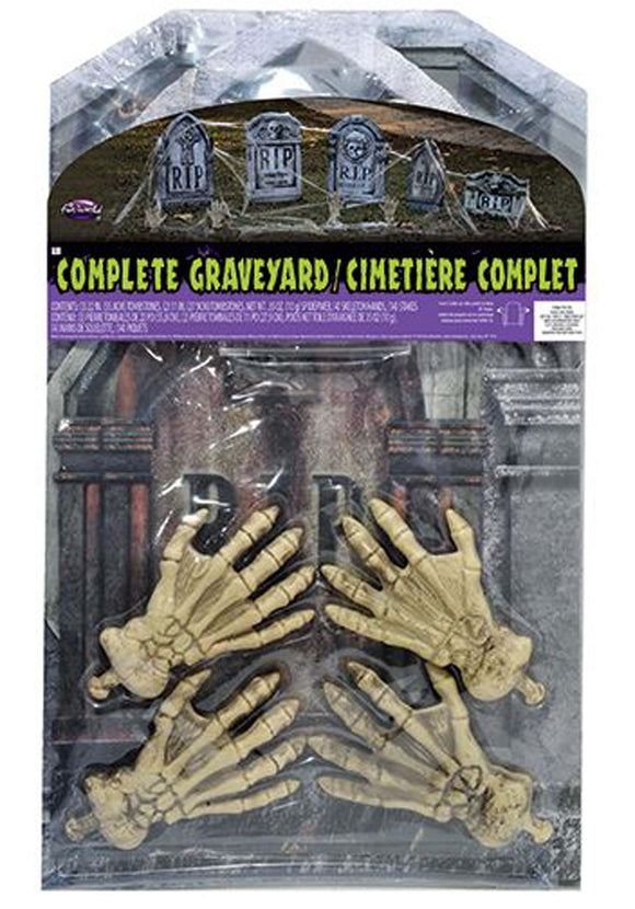 Complete Skeleton Graveyard Decoration Kit