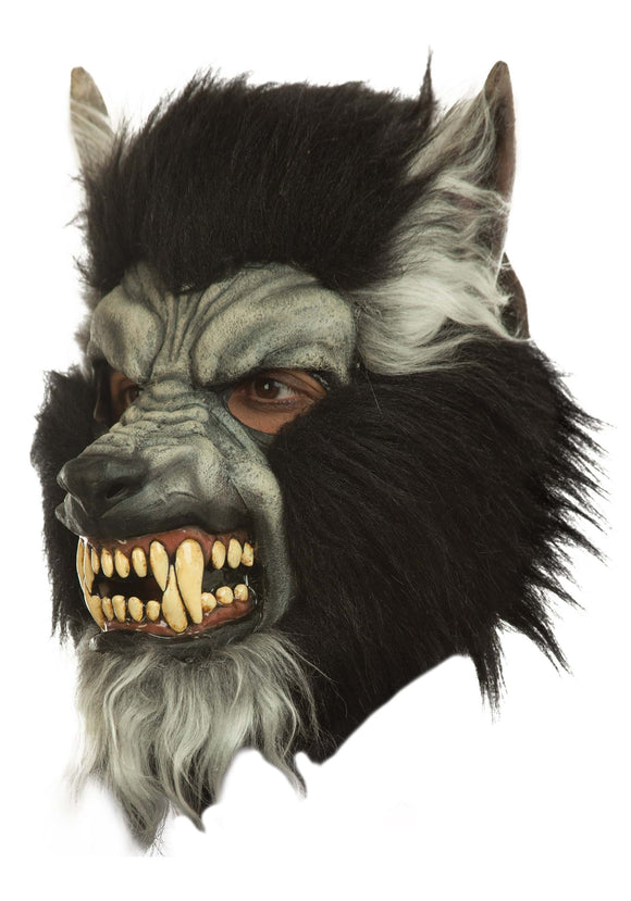Gray Werewolf Howling Mask