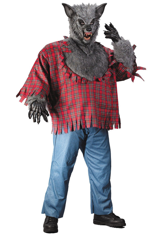 Gray Plus Size Werewolf Costume 1X