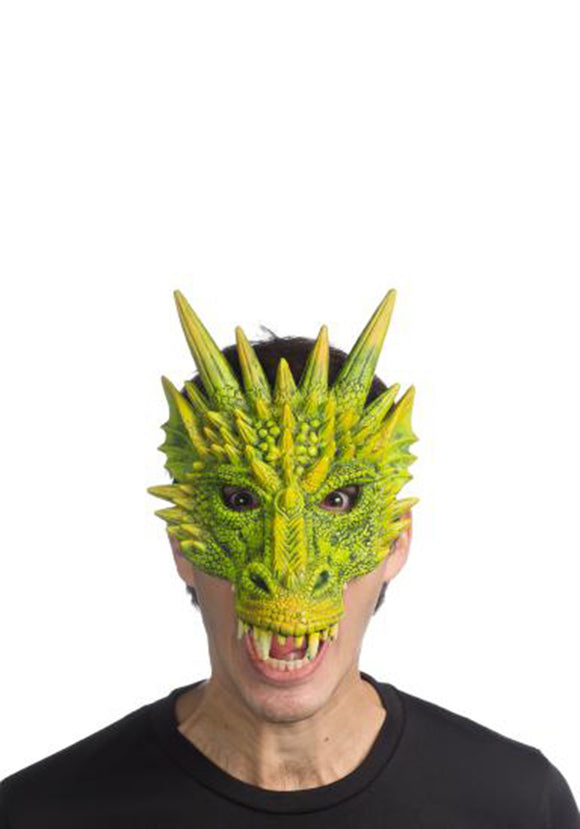 Half Green Dragon Mask