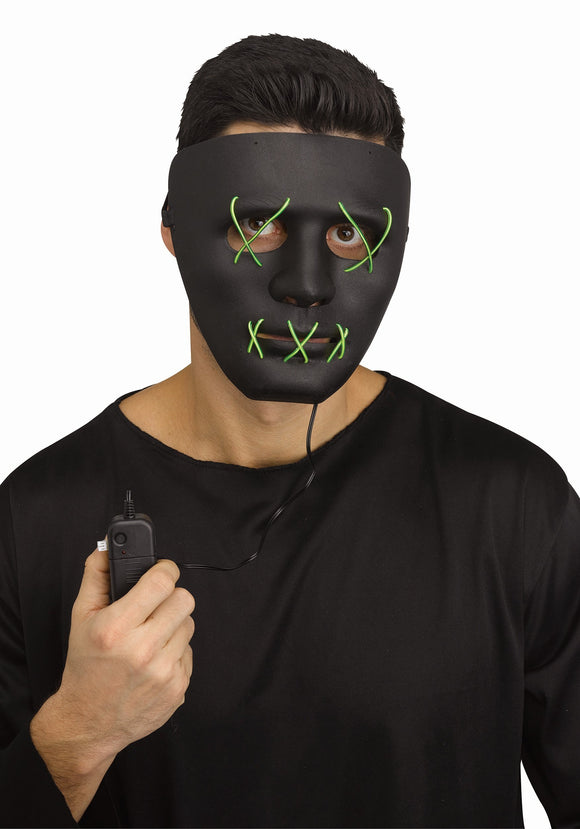 Adult Green Light Up Stitch Mask