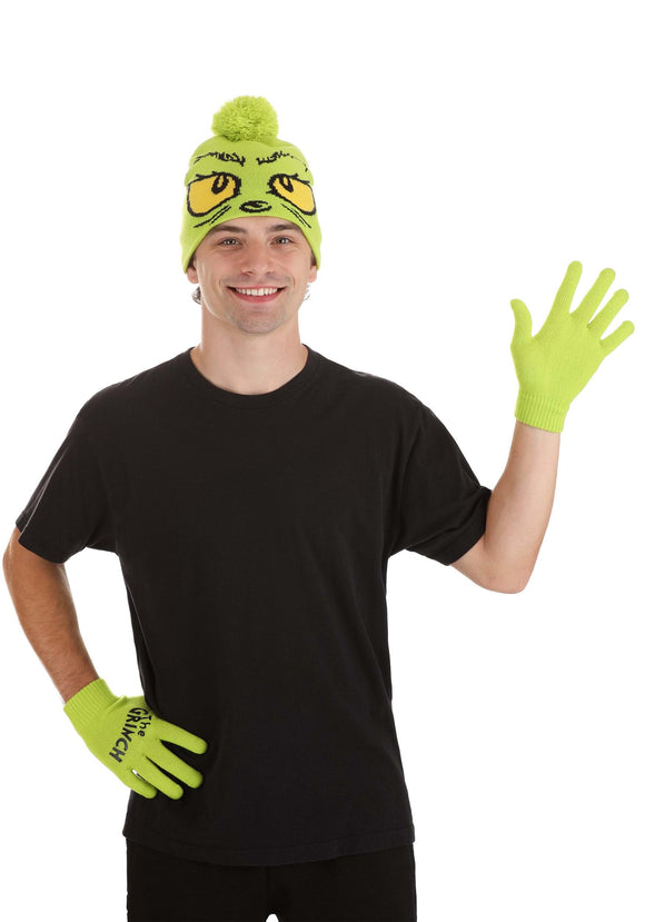 The Grinch Beanie & Gloves Set