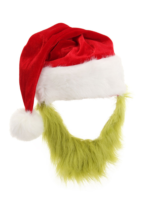 Grinch Hat with Fur Beard