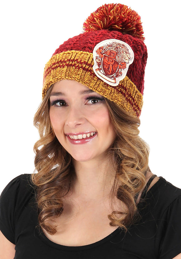 Heathered Pom Gryffindor Beanie