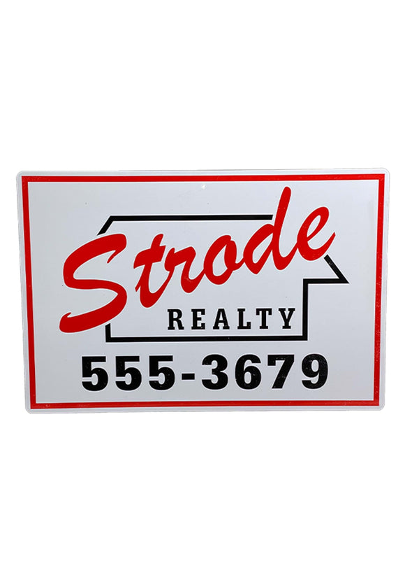 Metal Halloween Strode Realty Sign