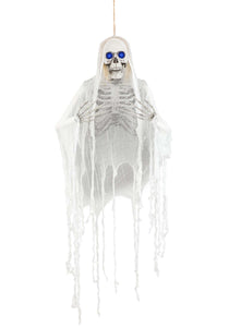 Hanging Light Up Skeleton with Blue Lights Halloween Decoration