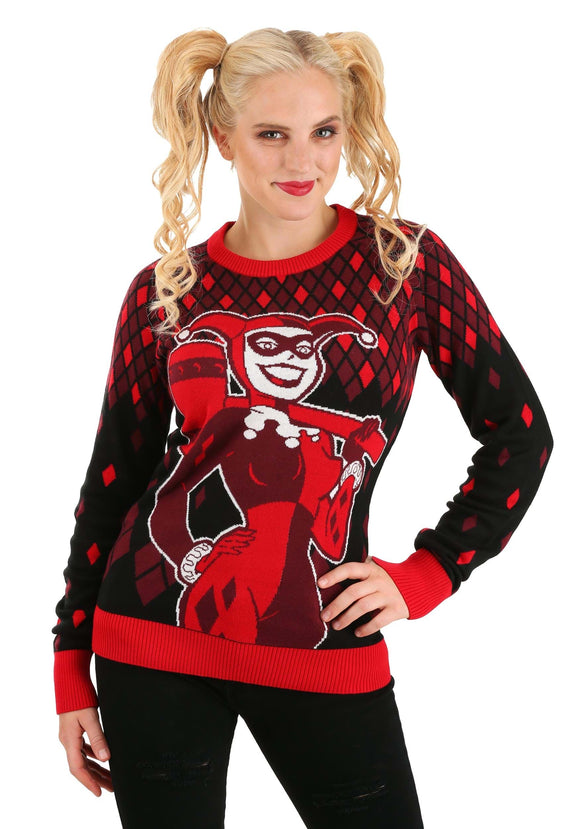 Adult Harley Quinn Hammer Time Ugly Christmas Sweater