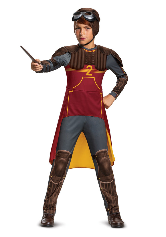 Kid's Harry Potter Deluxe Ron Weasley Quidditch Costume