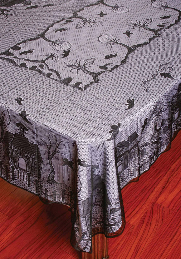 Lacy Haunted House Tablecloth