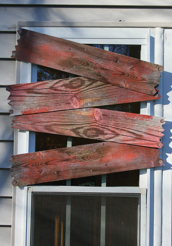 Haunted Blood Stained Window Boards