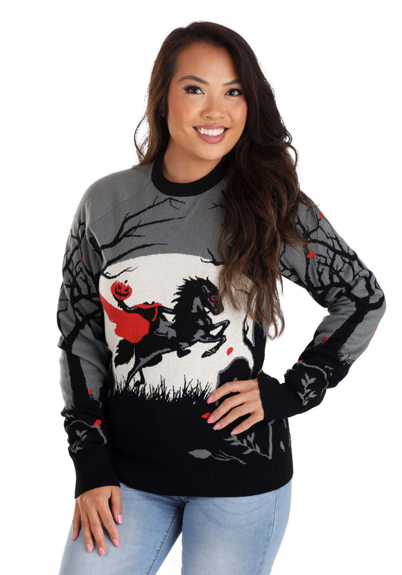 Headless Horseman Halloween Sweater for Adults