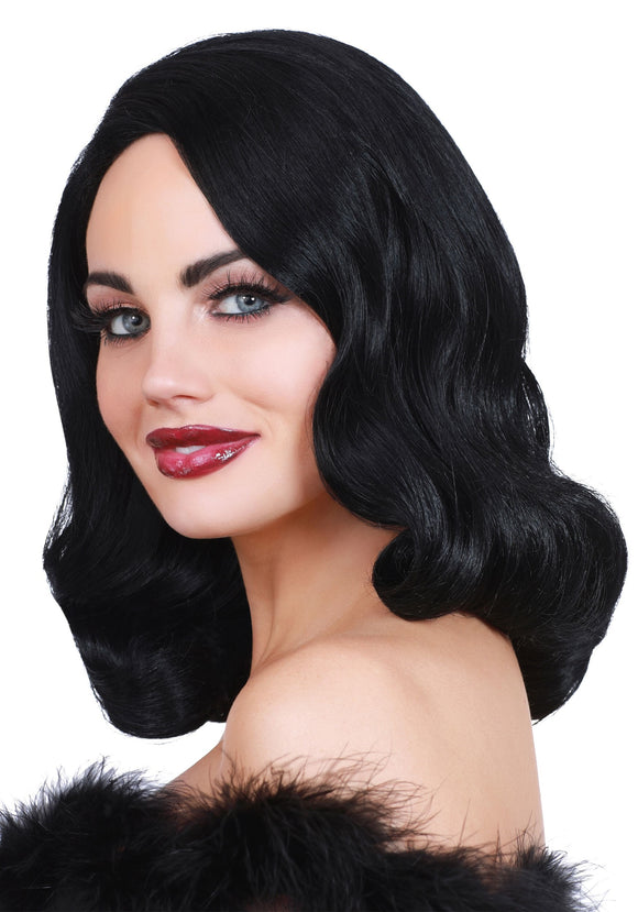 Hollywood Glamour Black Wig