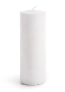 Set of 3 Fresh White Unscented Pillar Candles 2-7/8" x7