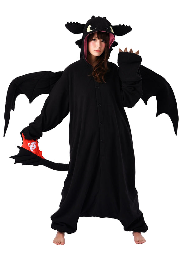 How to Train Your Dragon Toothless Kigurumi Costume for Adults