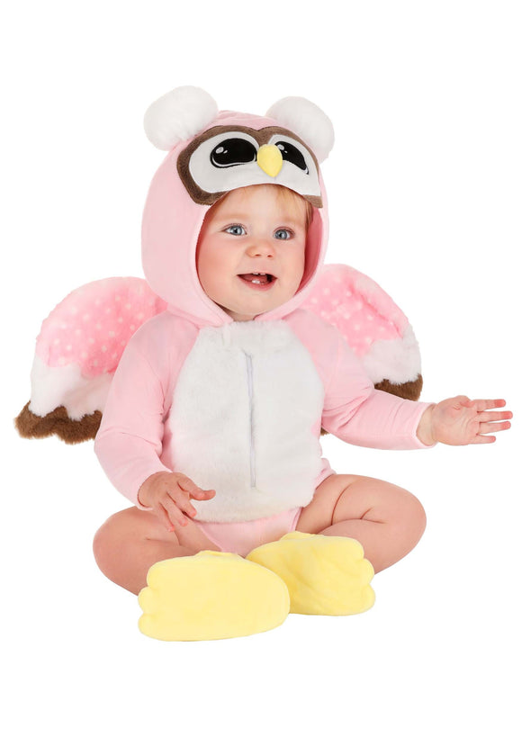 Fuzzy Pink Owl Costume for Infants