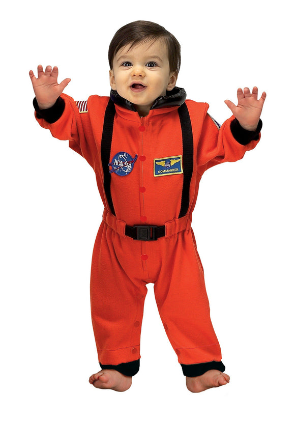 Infant Orange Astronaut Romper Costume