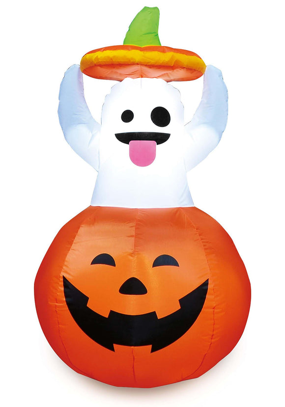 Inflatable 5 ft Ghost in Pumpkin Decor