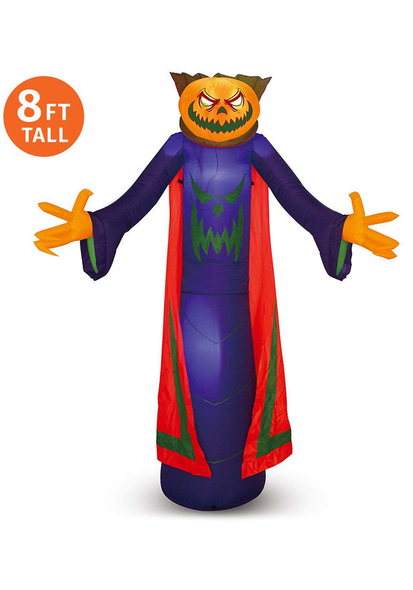 Inflatable 8ft Pumpkin Wizard