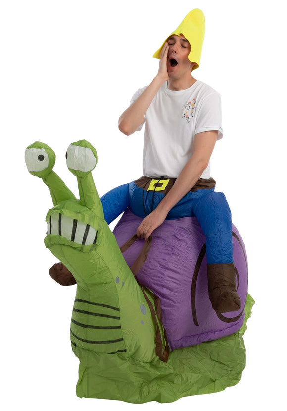 Adult Inflatable Grumpy Snail Ride-On Costume