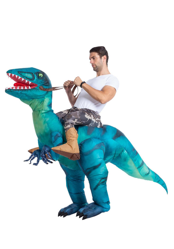 Adult Inflatable Raptor Ride-On Costume