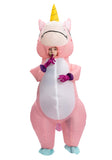 Inflatable Pink Unicorn Costume for a Child