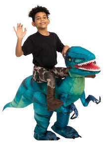 Kids Inflatable Raptor Ride-On Costume