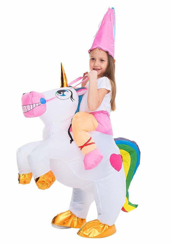 Kids Inflatable Unicorn Ride-On Costume