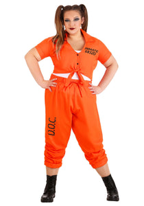 Orange Inmate Prisoner Plus Size Costume