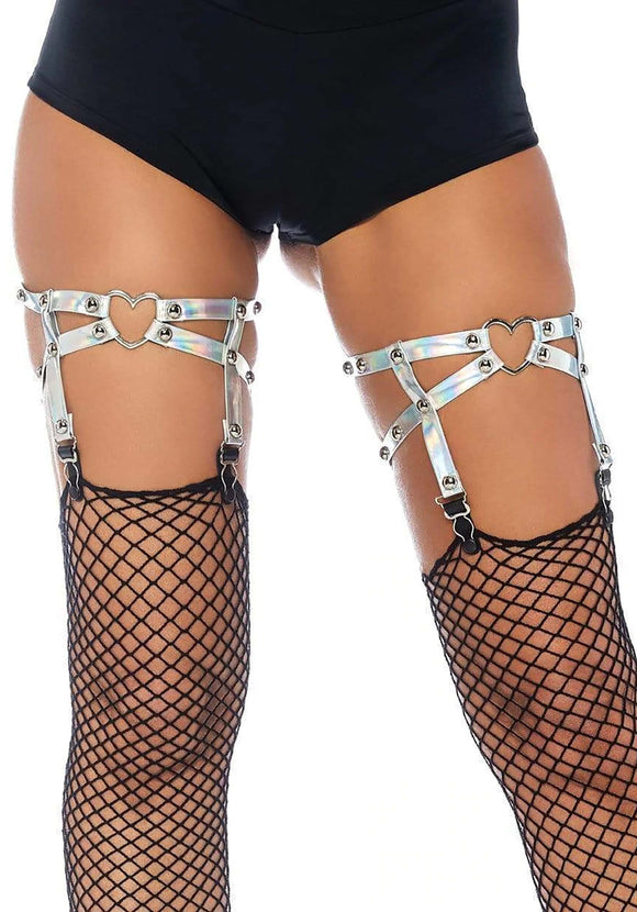 Studded Iridescent Thigh High Garter