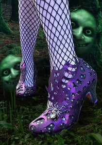 Irregular Choice On the Web Purple Heels for Adults