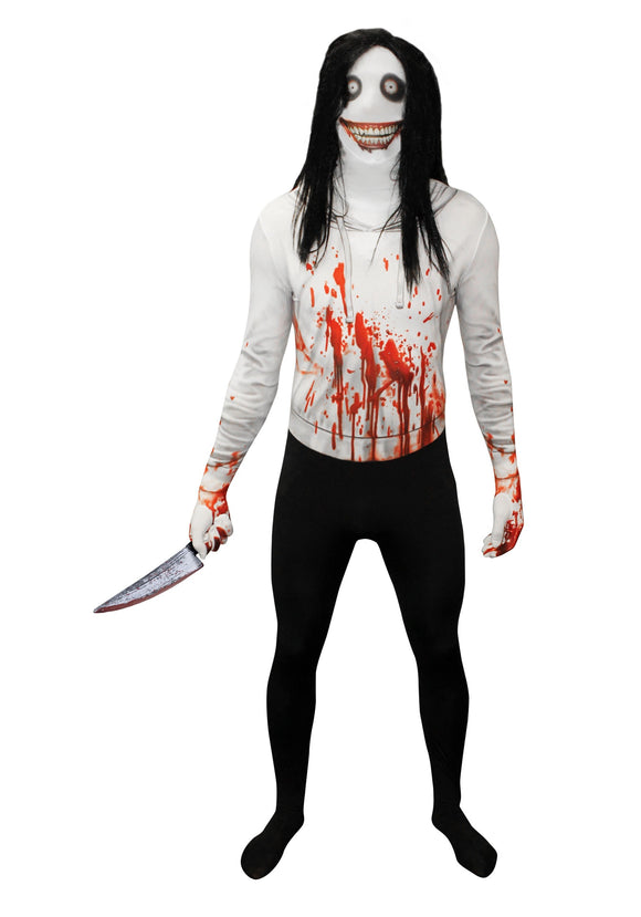 Creepy Killer Morphsuit Costume for Adults