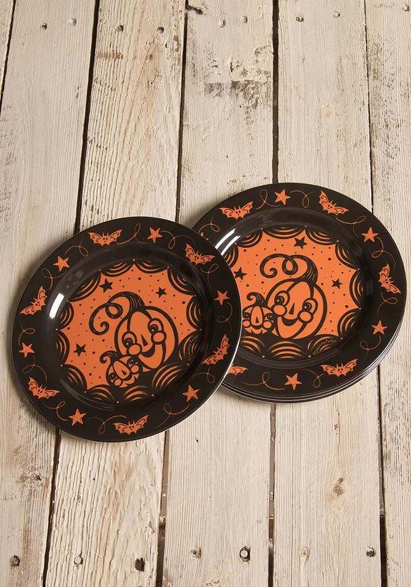 Johanna Parker Pumpkin Halloween Plate Set