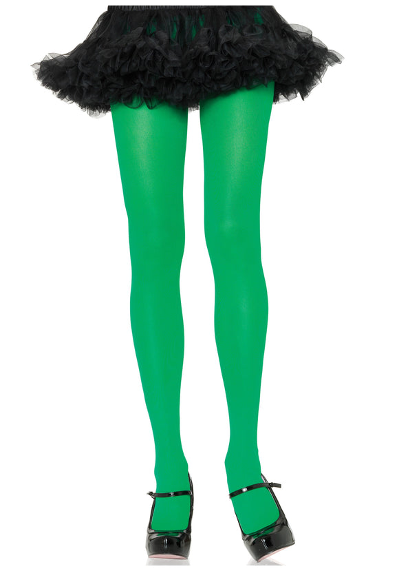 Kelly Green Nylon Tights